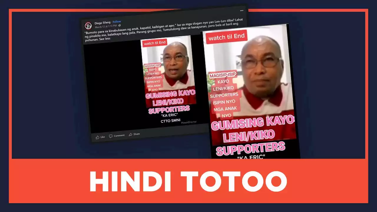 HINDI TOTOO: Robredo-Pangilinan tandem tinanggap at ikinatuwa ang pag-endoso ng CPP-NPA-NDF