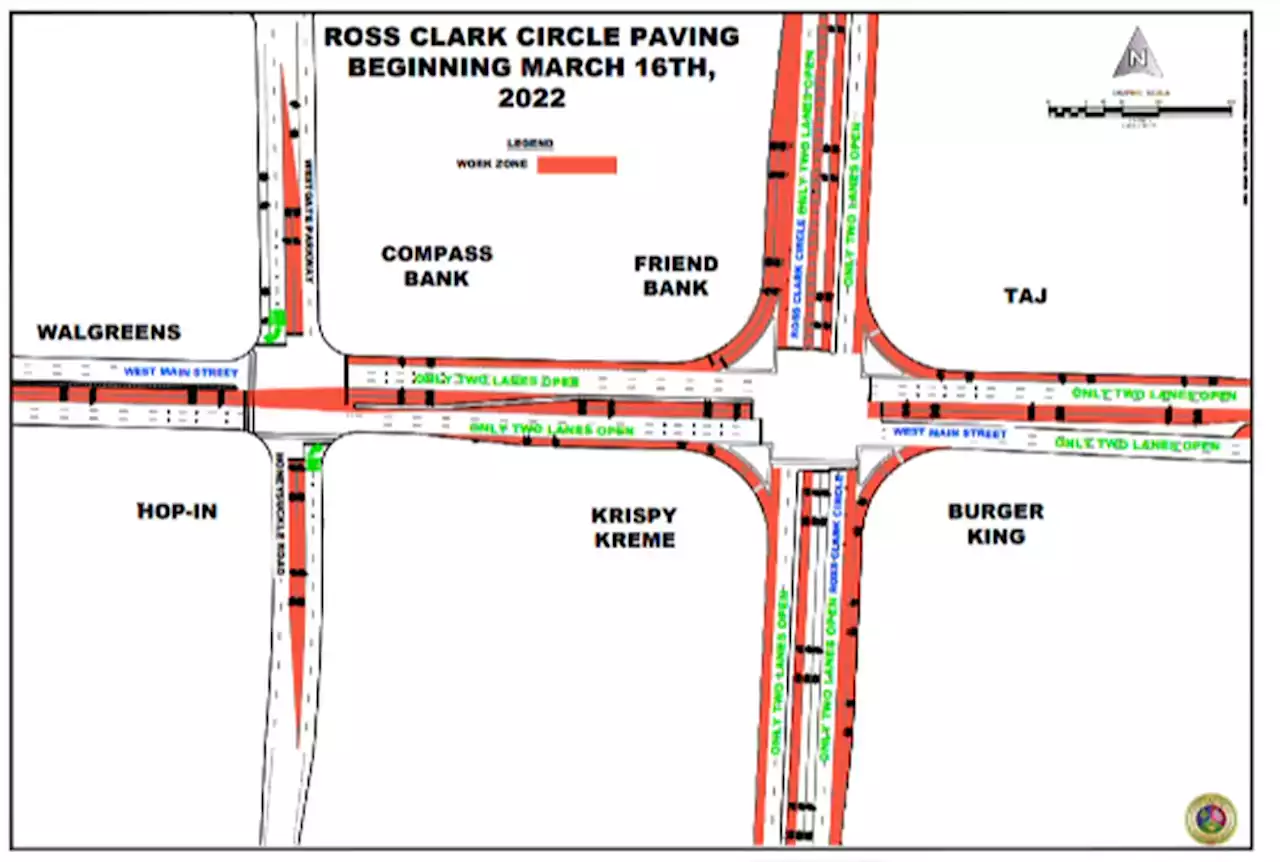 Ross Clark Circle phase 2 paving continues