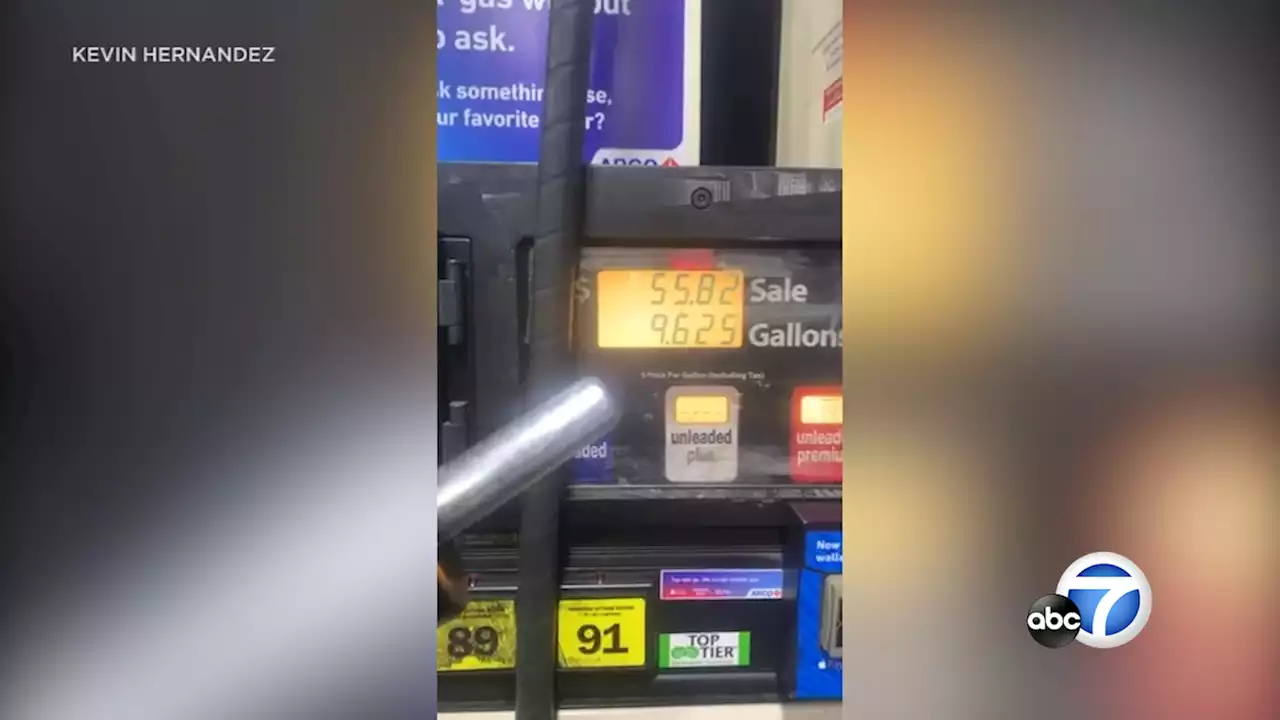 Broken pump in South Gate not dispensing gas while price ticker keeps charging - Video