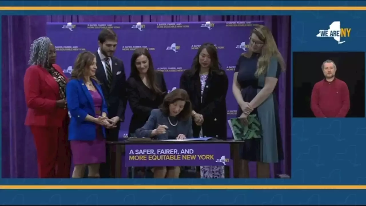 NY Gov Kathy Hochul signs bills into law that protect women from sexual harassment in the workplace