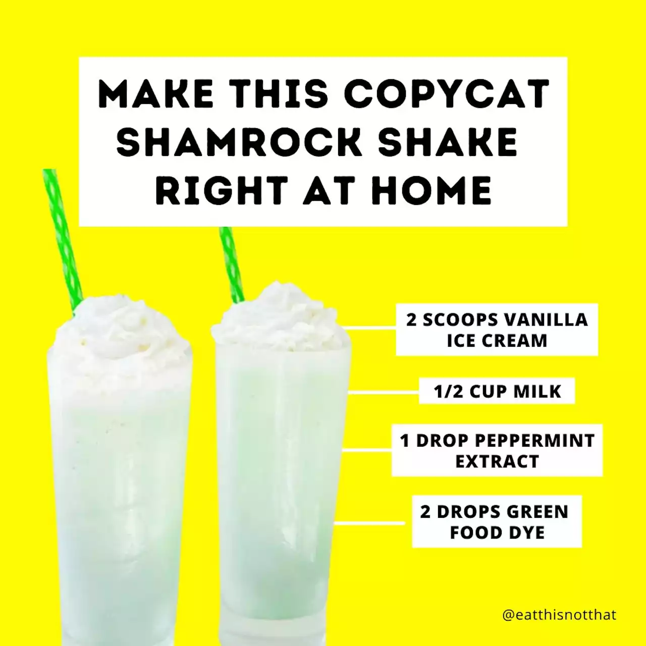 Copycat Shamrock Shake Recipe — Eat This Not That