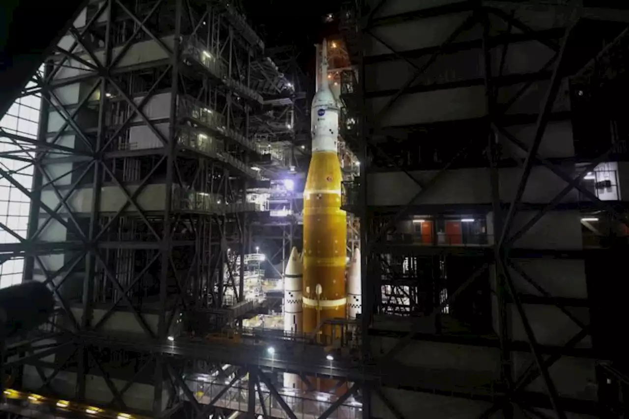 Nasa's big, new moon rocket set to debut in rollout to Florida launch pad