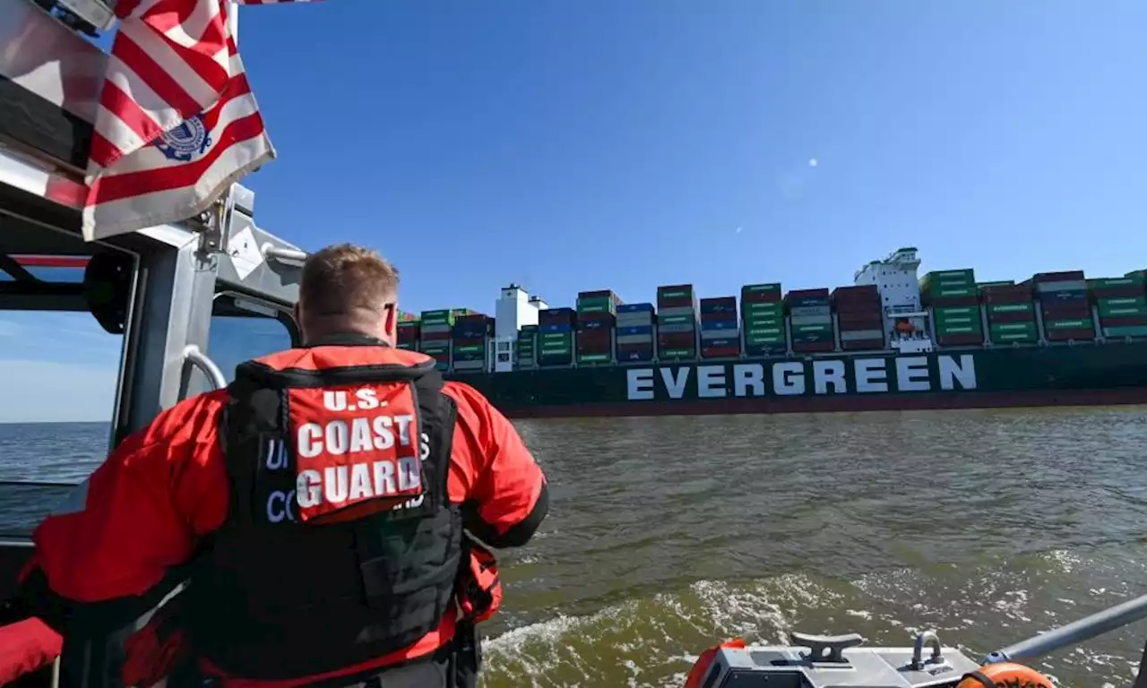 Last Year, an Evergreen Container Ship Got Stuck in the Suez Canal. Now There’s One Lodged in the Chesapeake Bay