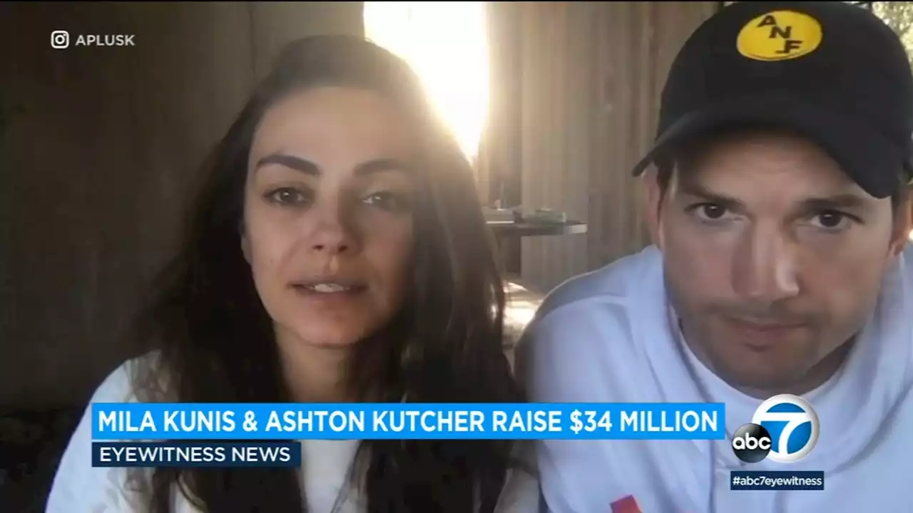 Mila Kunis, Ashton Kutcher surpass goal of raising $30 million for people of Ukraine