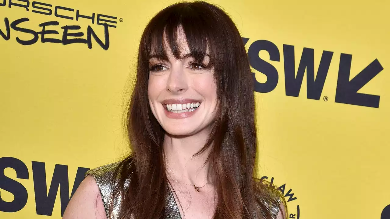 Anne Hathaway Appears to Have Magically Grown Out Her Bangs in Less Than a Week