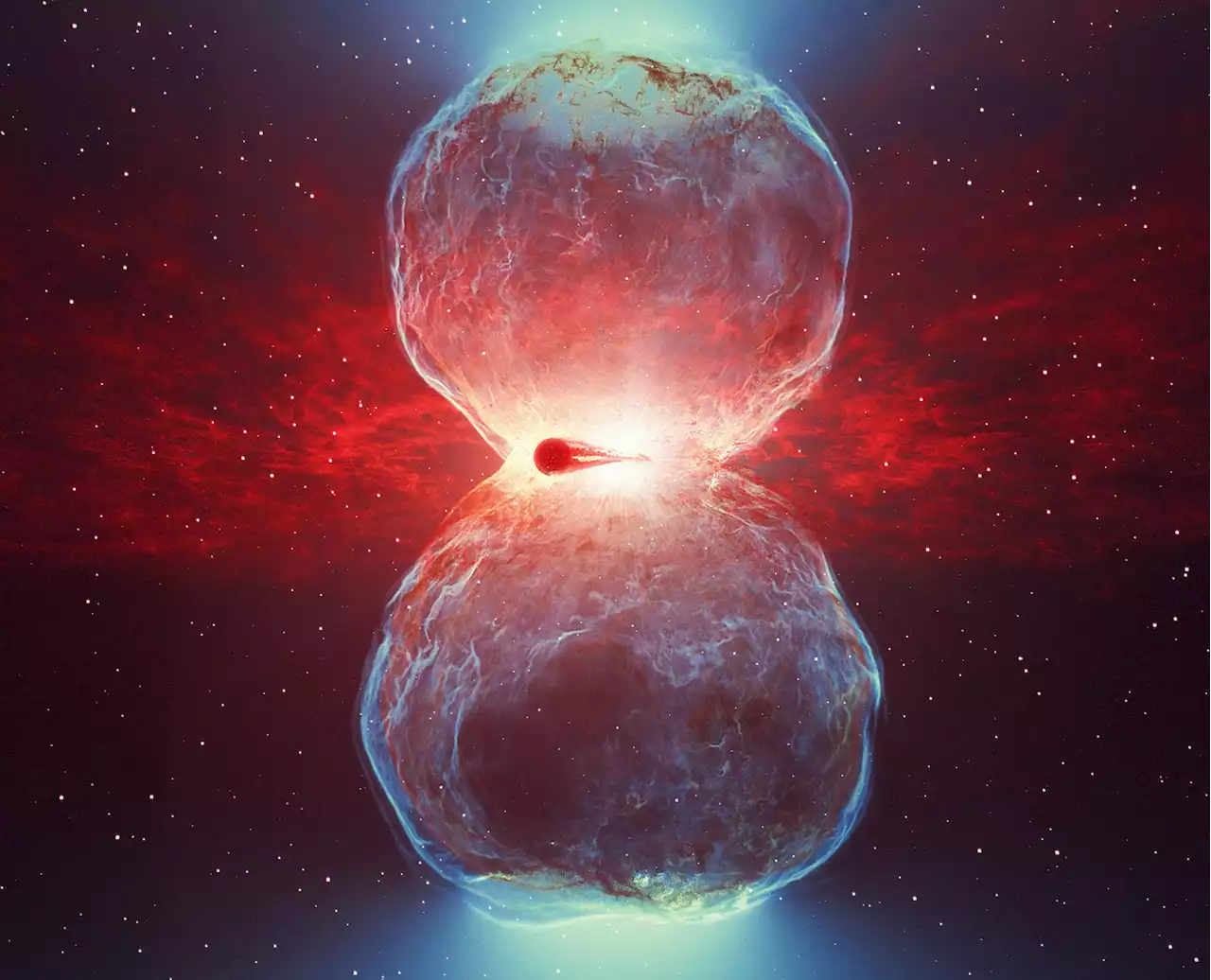 Massive eruption on a dead star sent shockwaves through space