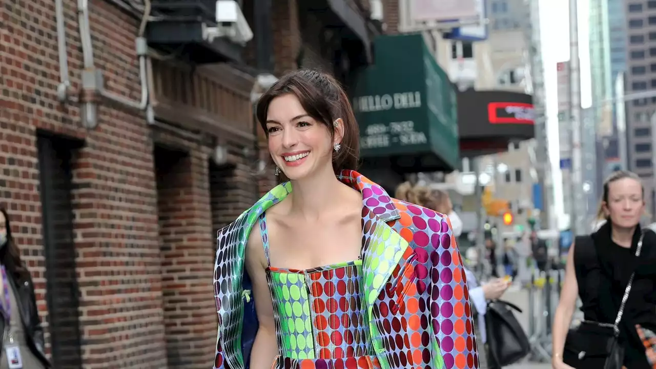 Anne Hathaway Is Dressing For Spring In Joyful Christopher John Rogers