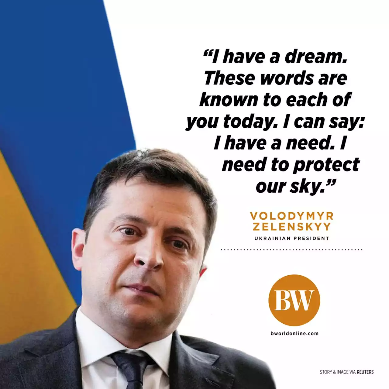 Ukraine’s Zelenskyy asks US Congress to ‘protect our sky’ against Russia - BusinessWorld Online