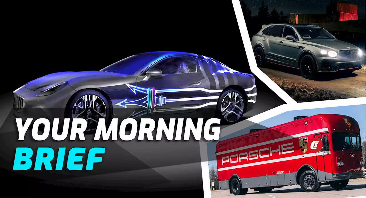 Maserati GranTurismo Folgore EV, Bentley Bentayga Speed Space Edition, And A Porsche-Inspired Bus: Your Morning Brief | Carscoops