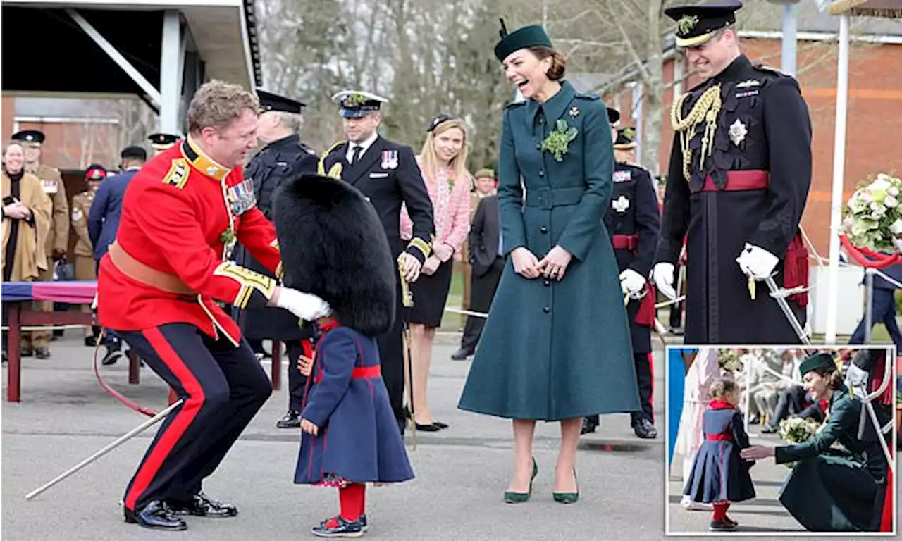 Kate Middleton joins Prince William for Battalion Irish Guards parade