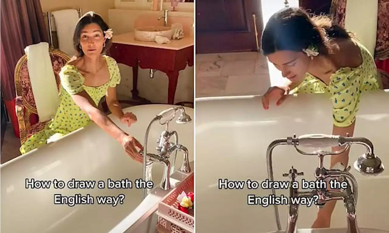 Lifestyle influencer mocked after video explaining how to draw a bath