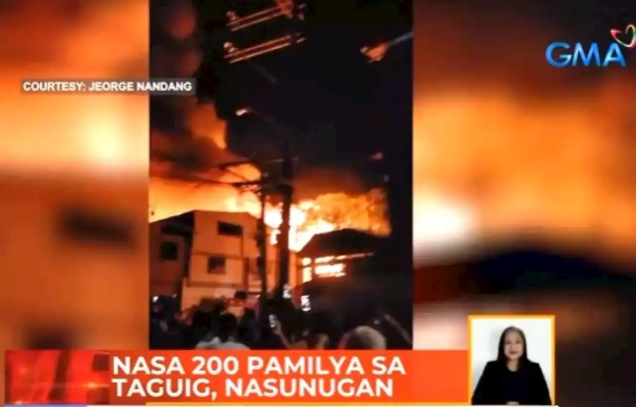 200 pamliya sa Taguig City, nasunugan