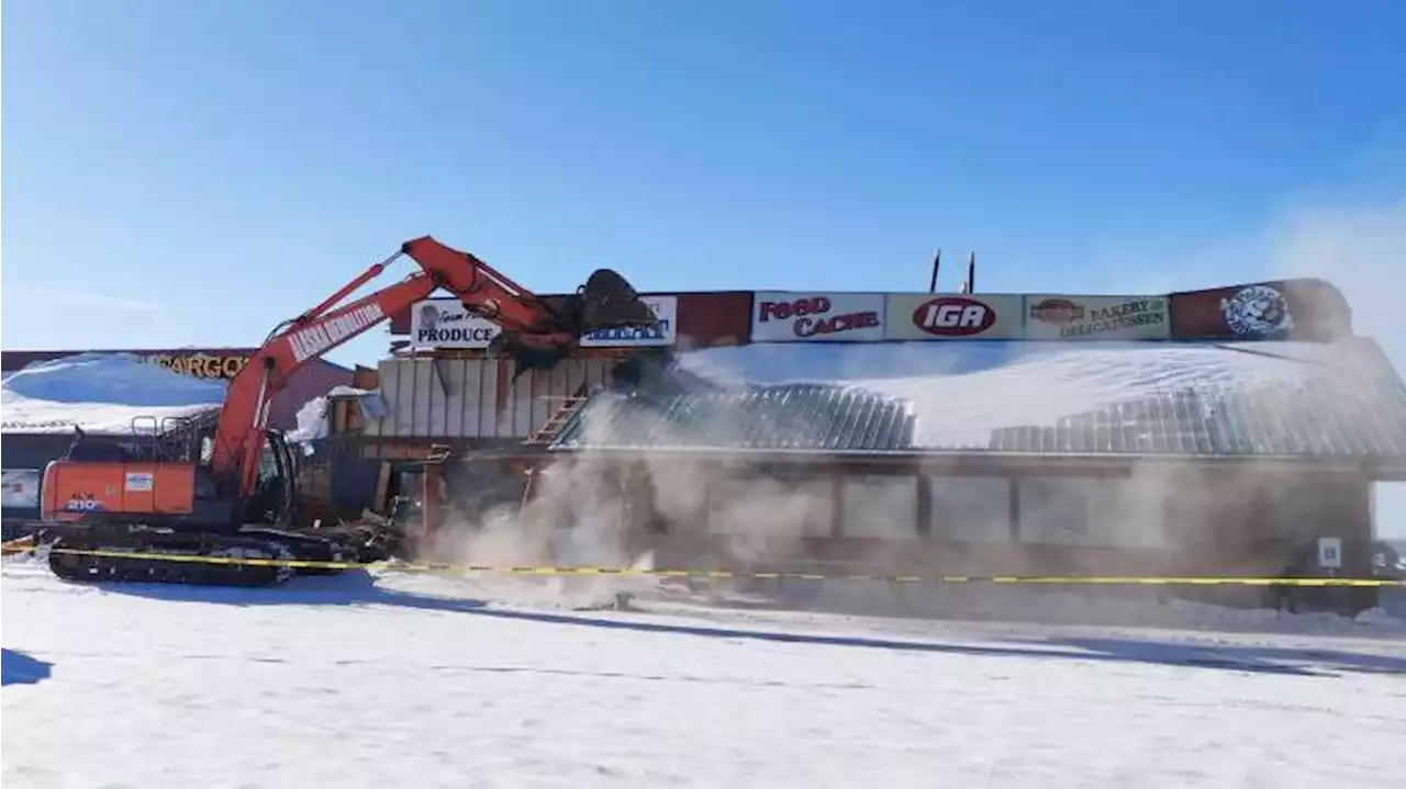 Weeks after its roof collapsed, Delta Junction's only grocery store has been torn down