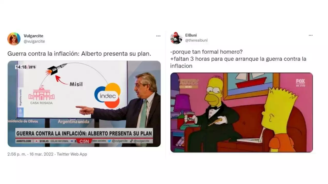 Llegó la 'guerra contra la inflación': los mejores memes que dejó el anuncio de Alberto Fernández