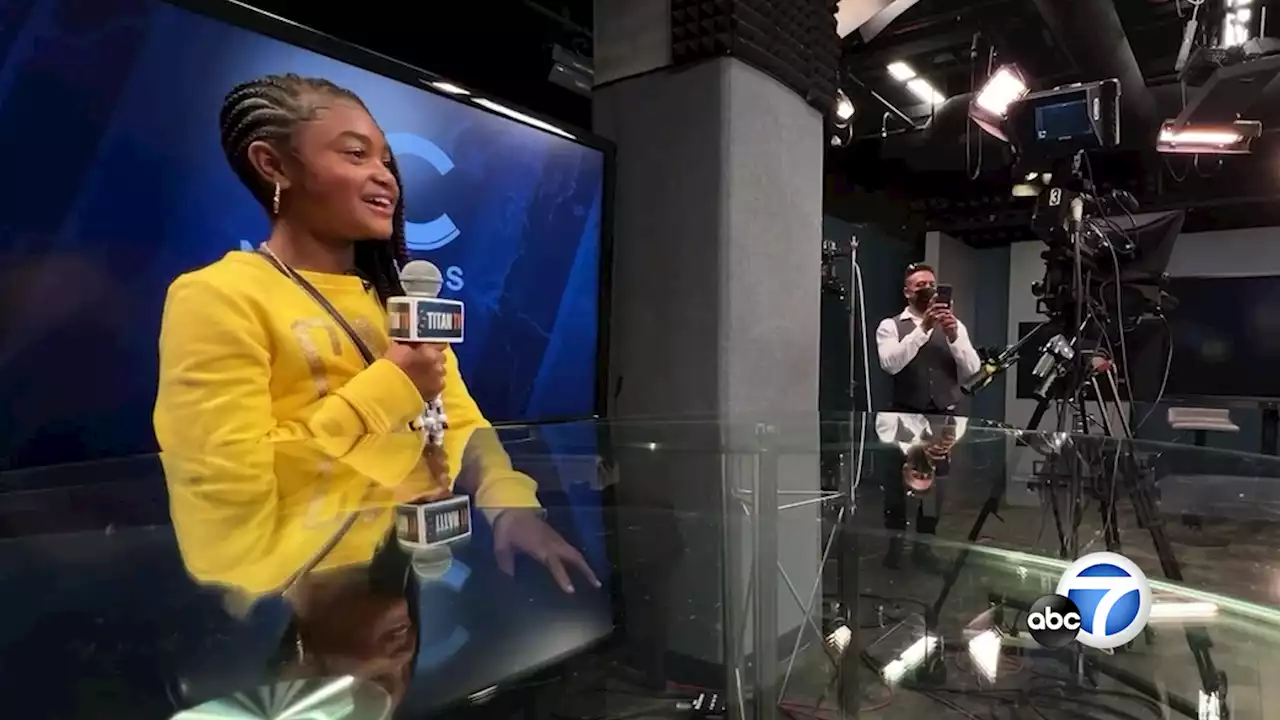 10-year-old Watts girl, aspiring journalist learns from ABC7 reporter and tours college news studio