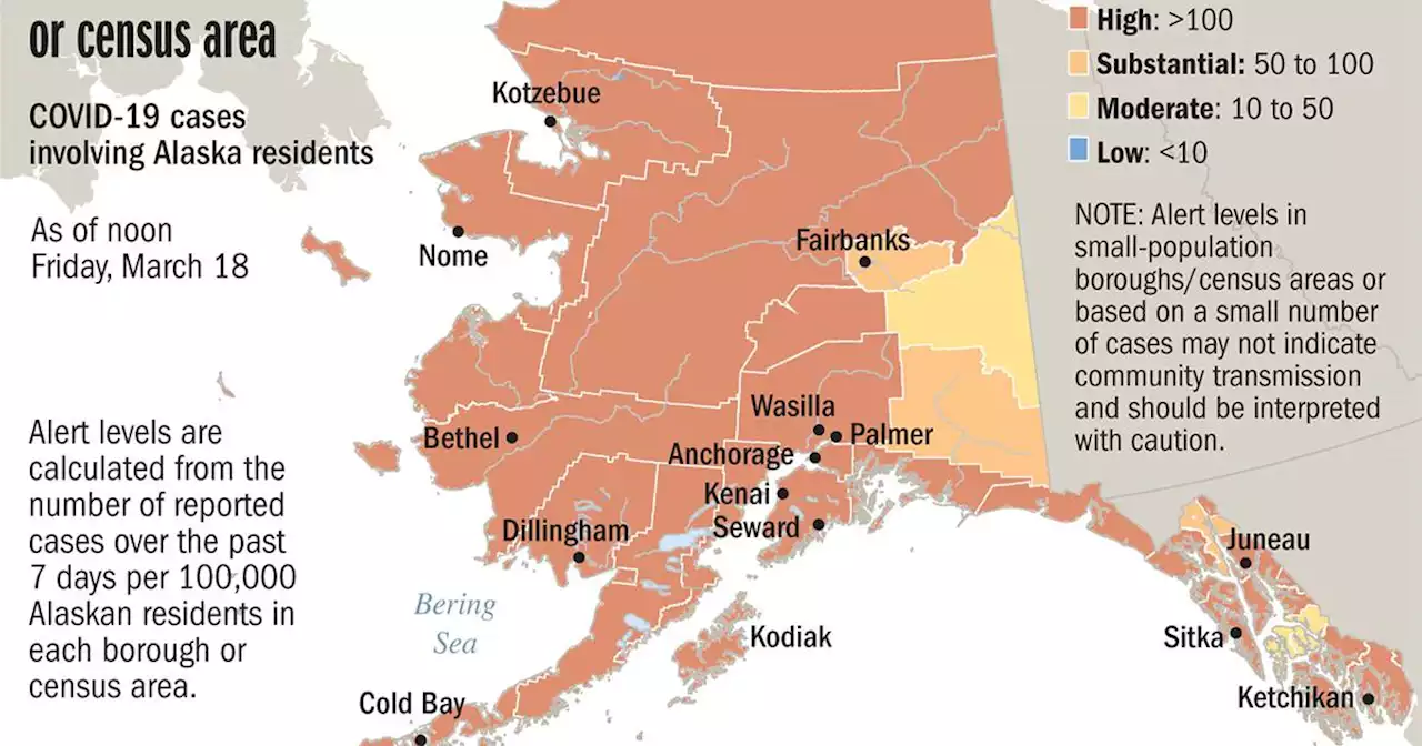 Alaska on Friday reports 510 cases of COVID-19 over two days