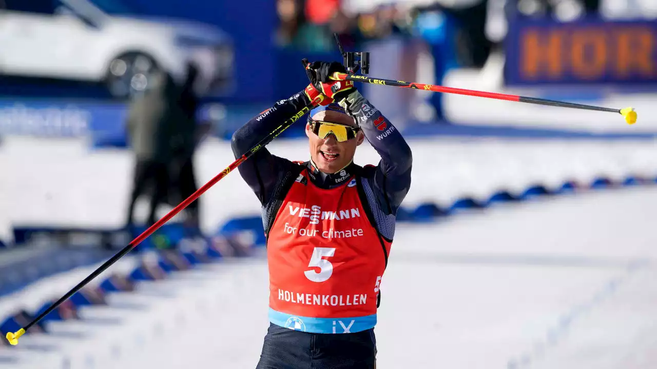 Erik Lesser feiert Sieg bei Biathlon-Verfolgung in Oslo