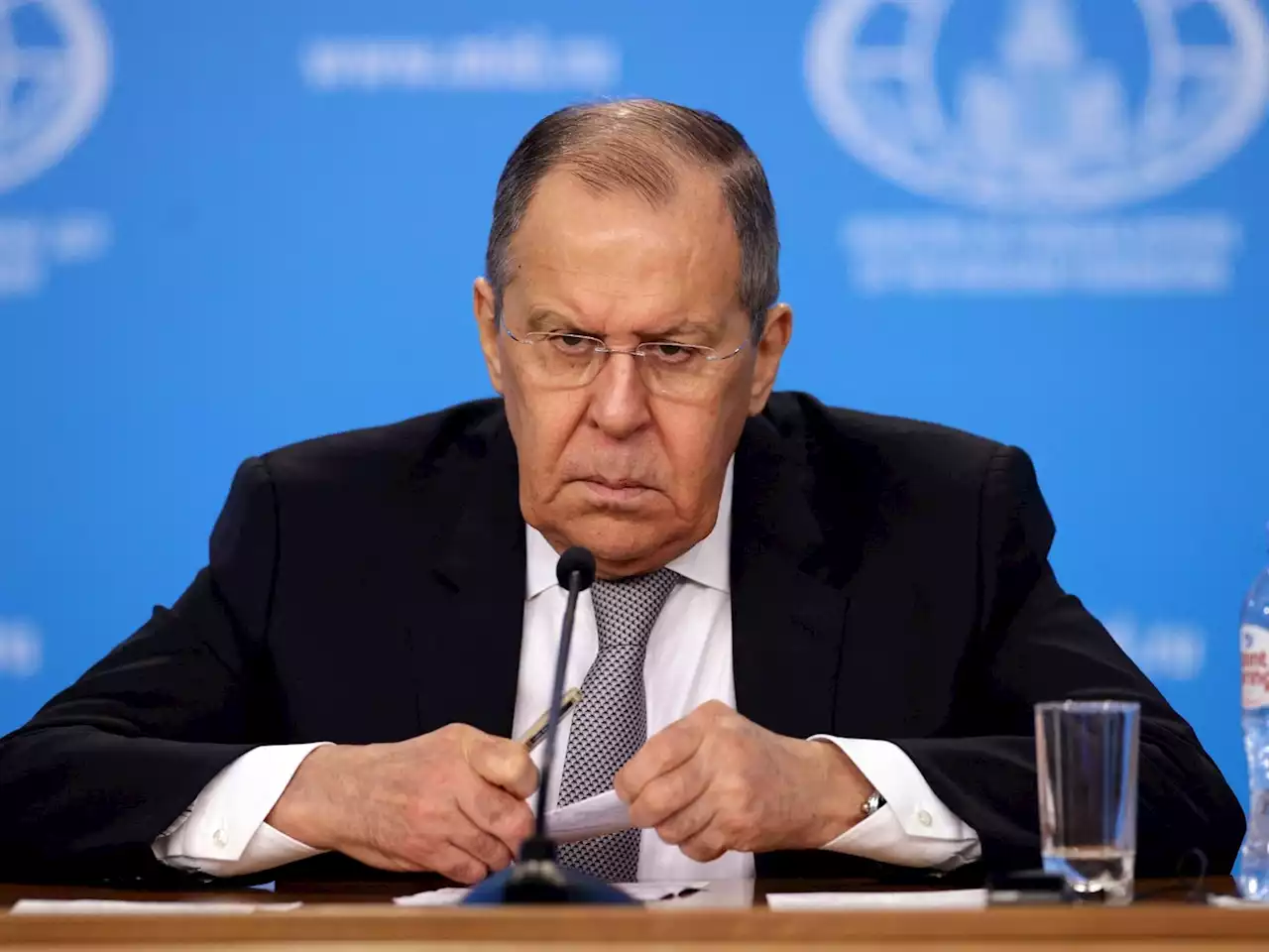 Russia's foreign minister says Western media is engaged in a war of 'information terrorism'