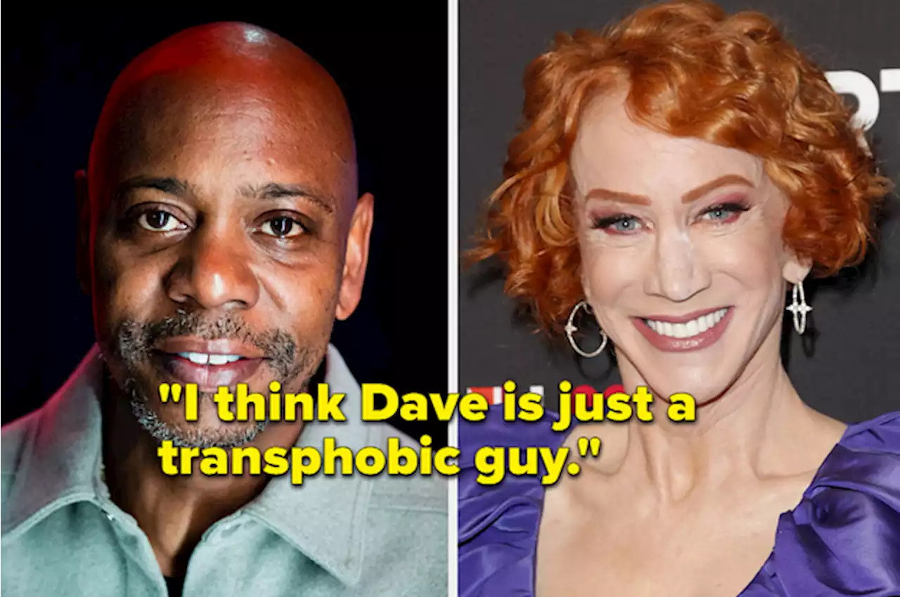 Kathy Griffin Said She Thinks Dave Chappelle Is 'Just A Transphobic Guy' After Backlash Against His Netflix Special 'The Closer'