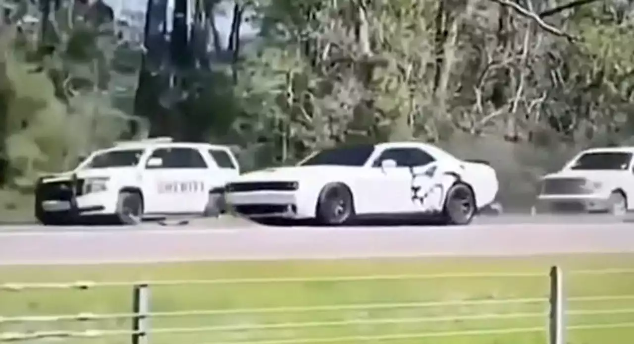 Unlicensed Dodge Challenger Hellcat Driver Running Away From Police Strikes Officer | Carscoops