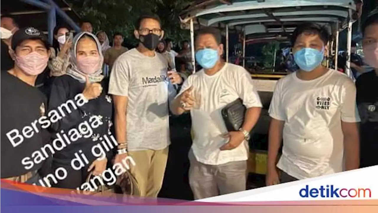 Menginap di Gili Trawangan, Sandiaga Uno Diserbu Warga