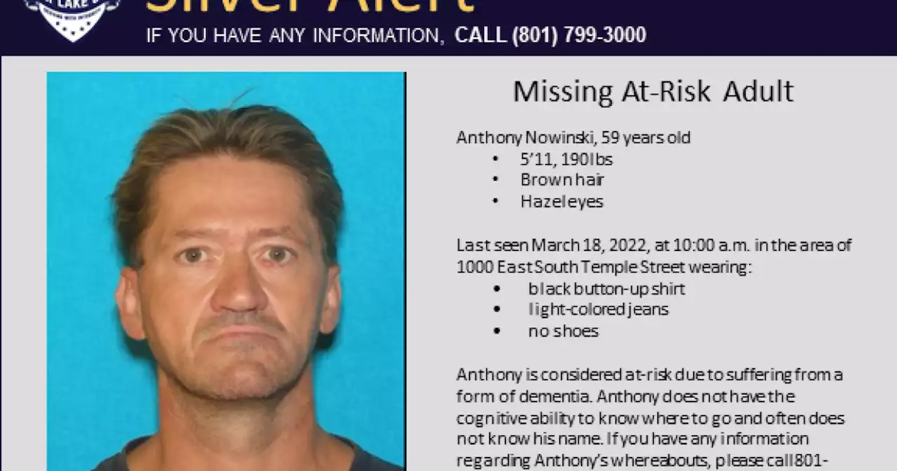 MISSING: Silver Alert activated for 59 year-old Salt Lake man