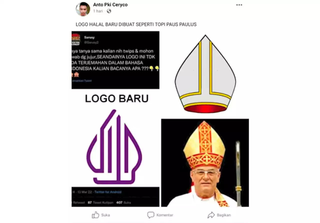 Desain Logo Halal Terinspirasi Gunungan, Bukan Penutup Kepala Paus