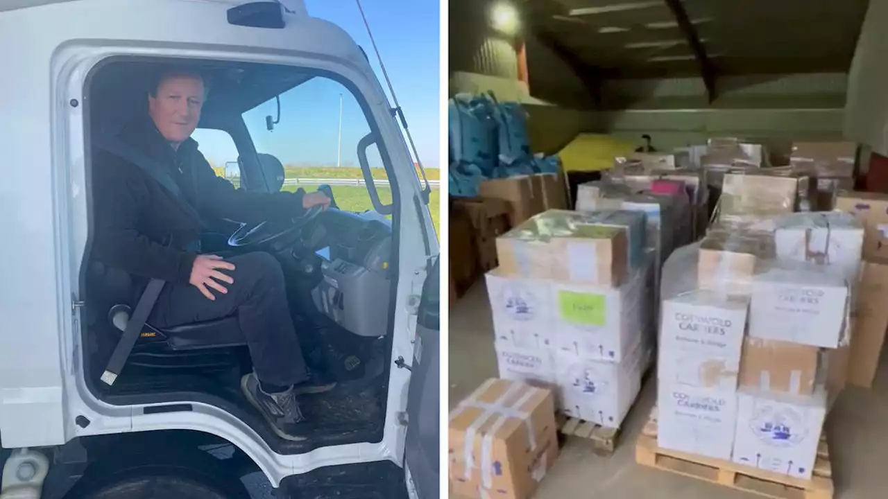 Ex-PM David Cameron drives HGV to Poland to deliver supplies to Ukrainian refugees