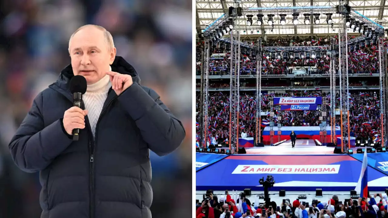 Russian TV cuts away from Putin rally in World Cup stadium as he rambles about 'genocide'