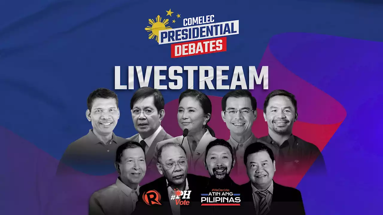 LIVESTREAM: Comelec's PiliPinas Debates for presidential candidates - March 19