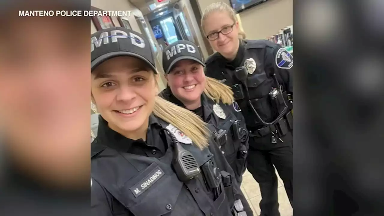 First-ever all female officer shift at Manteno Police Department captured with selfie