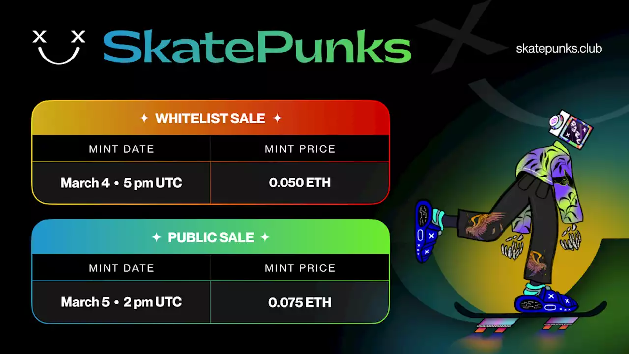 Skate Punks Club NFT Sales - March 4 and 5, 2022 – Press release Bitcoin News