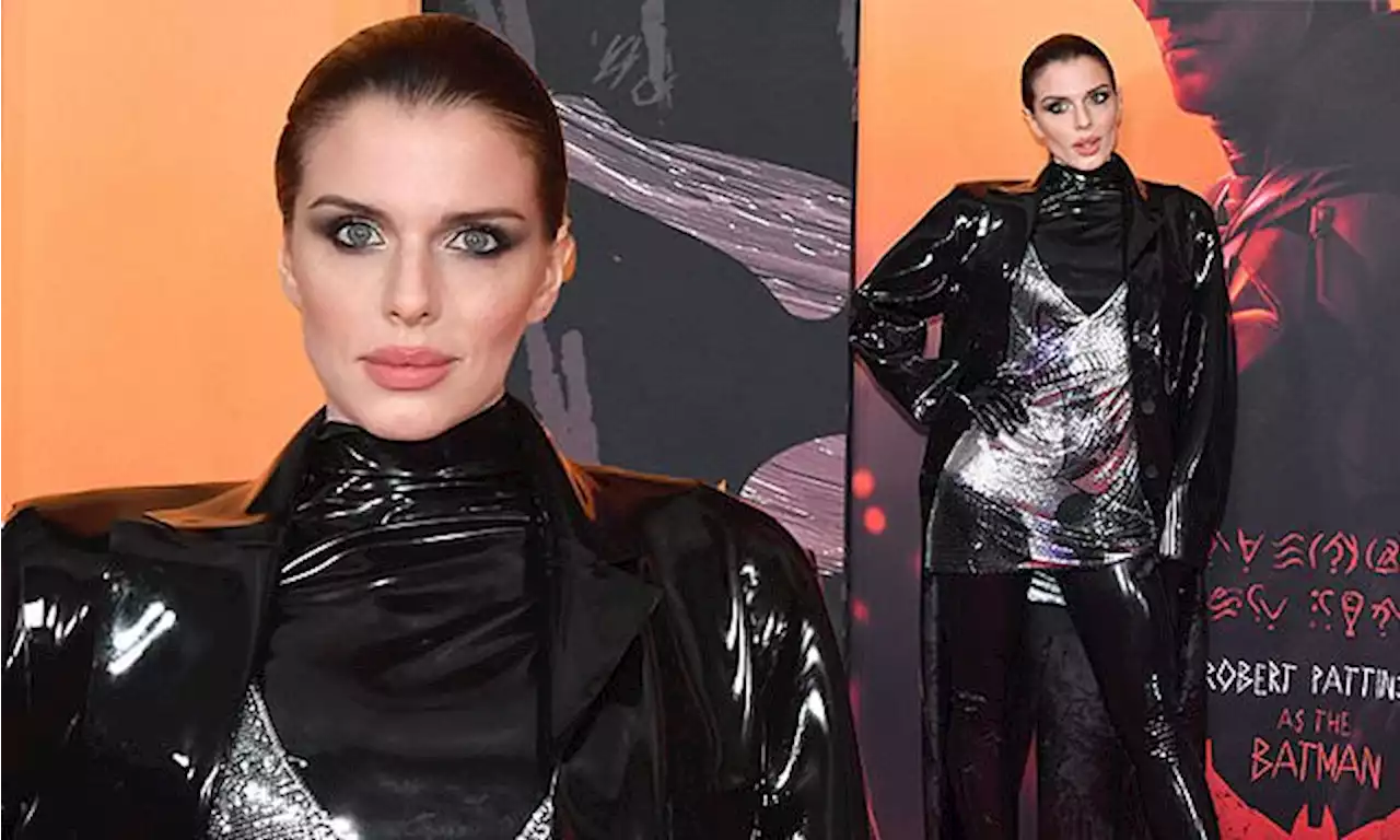 Julia Fox rocks a black latex bodysuit to The Batman premiere in NYC