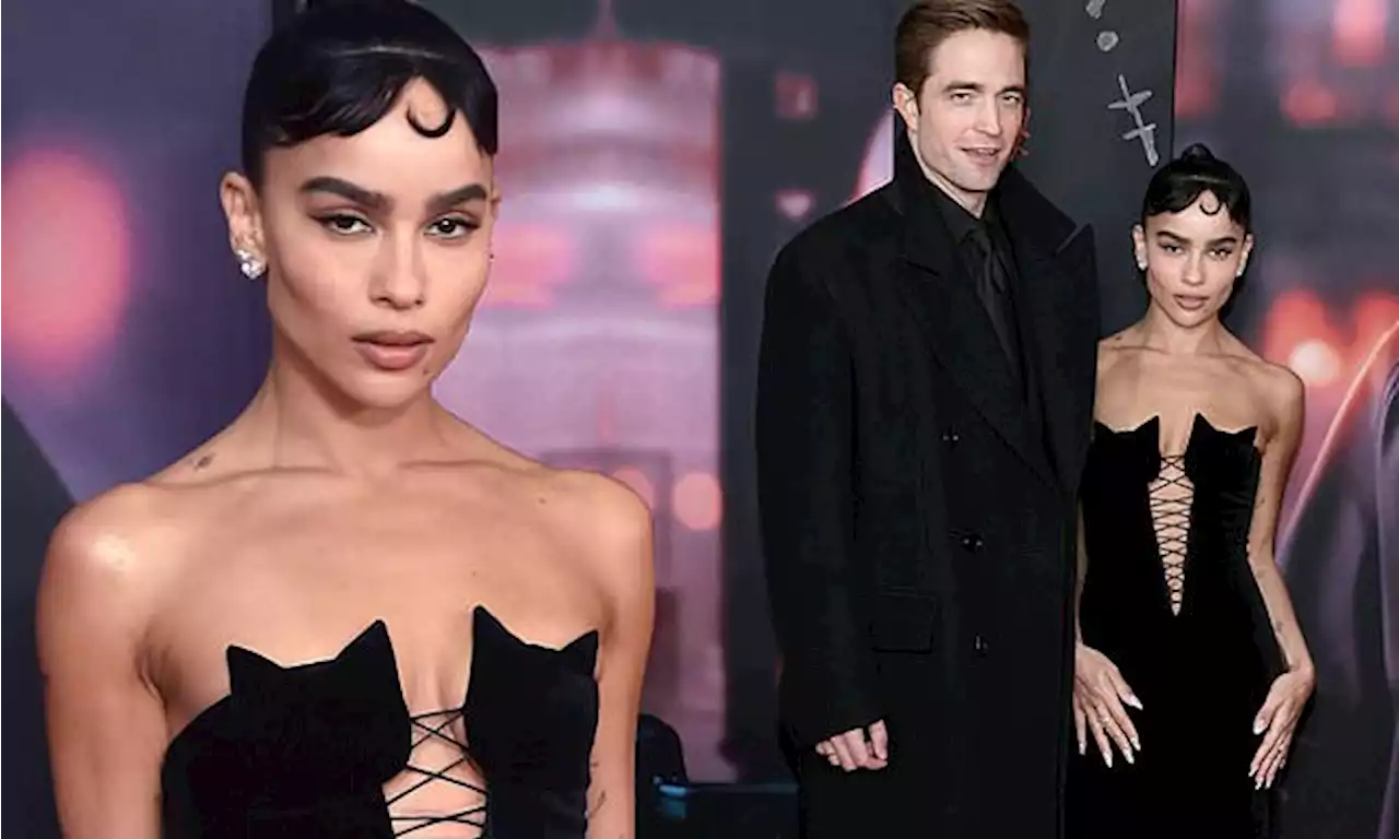 Zoe Kravitz joins Robert Pattinson at The Batman premiere in NYC