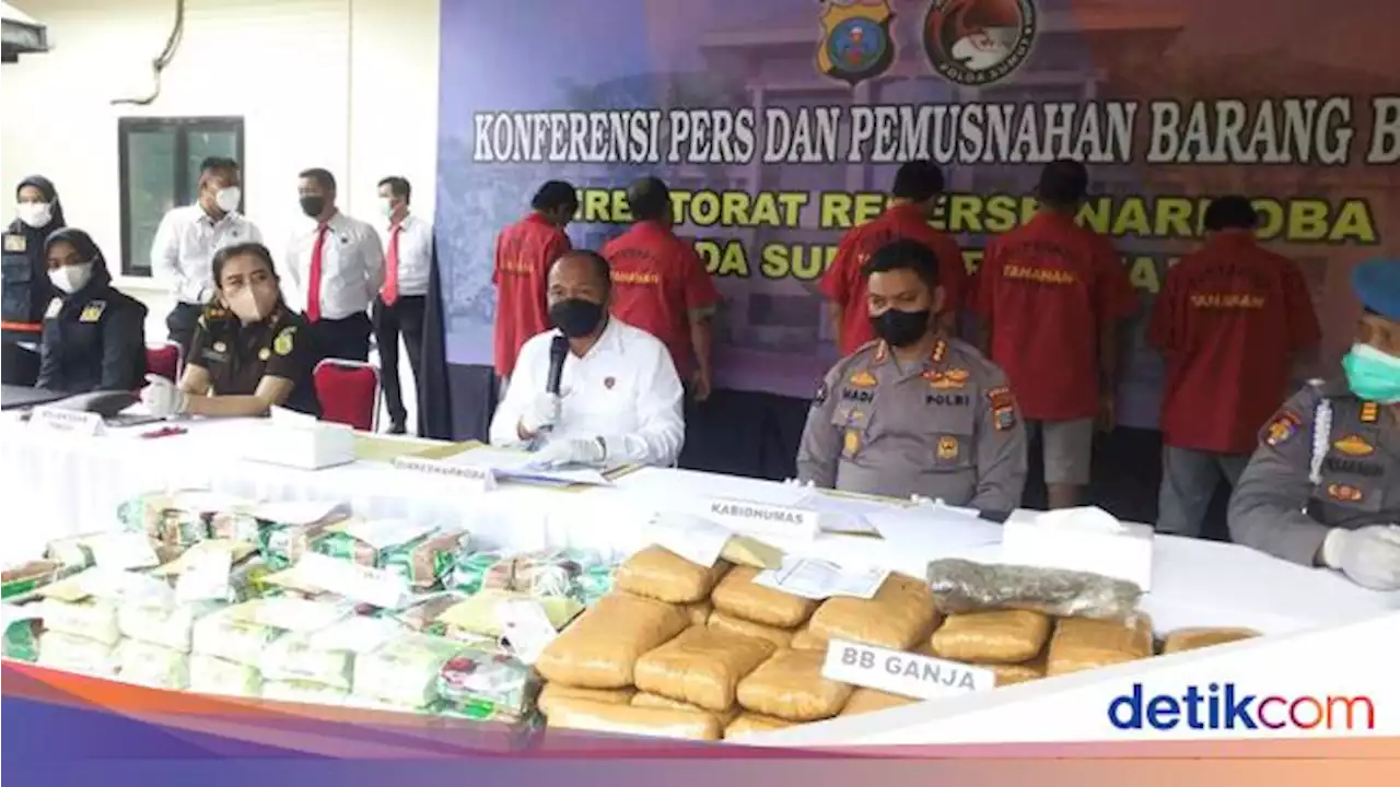 Polda Sumut Ungkap Kasus 53 Kg Ganja-59 Kg Sabu, 6 Tersangka Diamankan