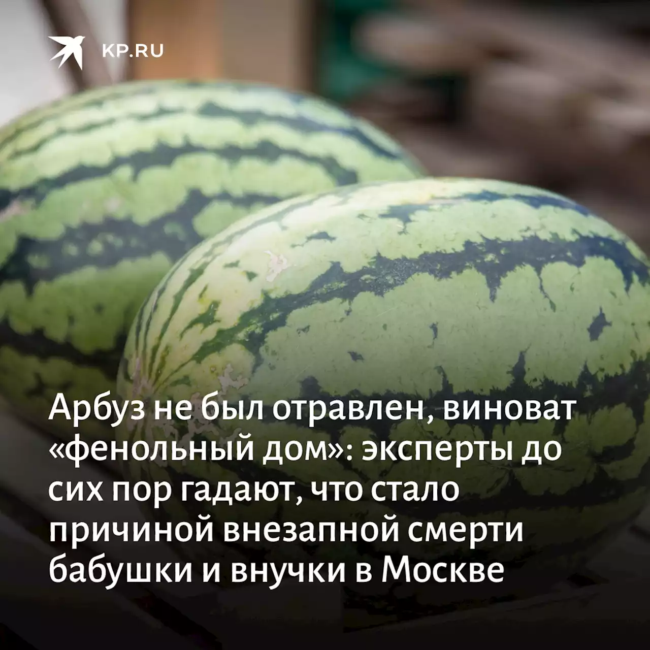 Арбуз не был отравлен, виноват «фенольный дом»: эксперты до сих пор гадают, что стало причиной внезапной смерти бабушки и внучки в Москве