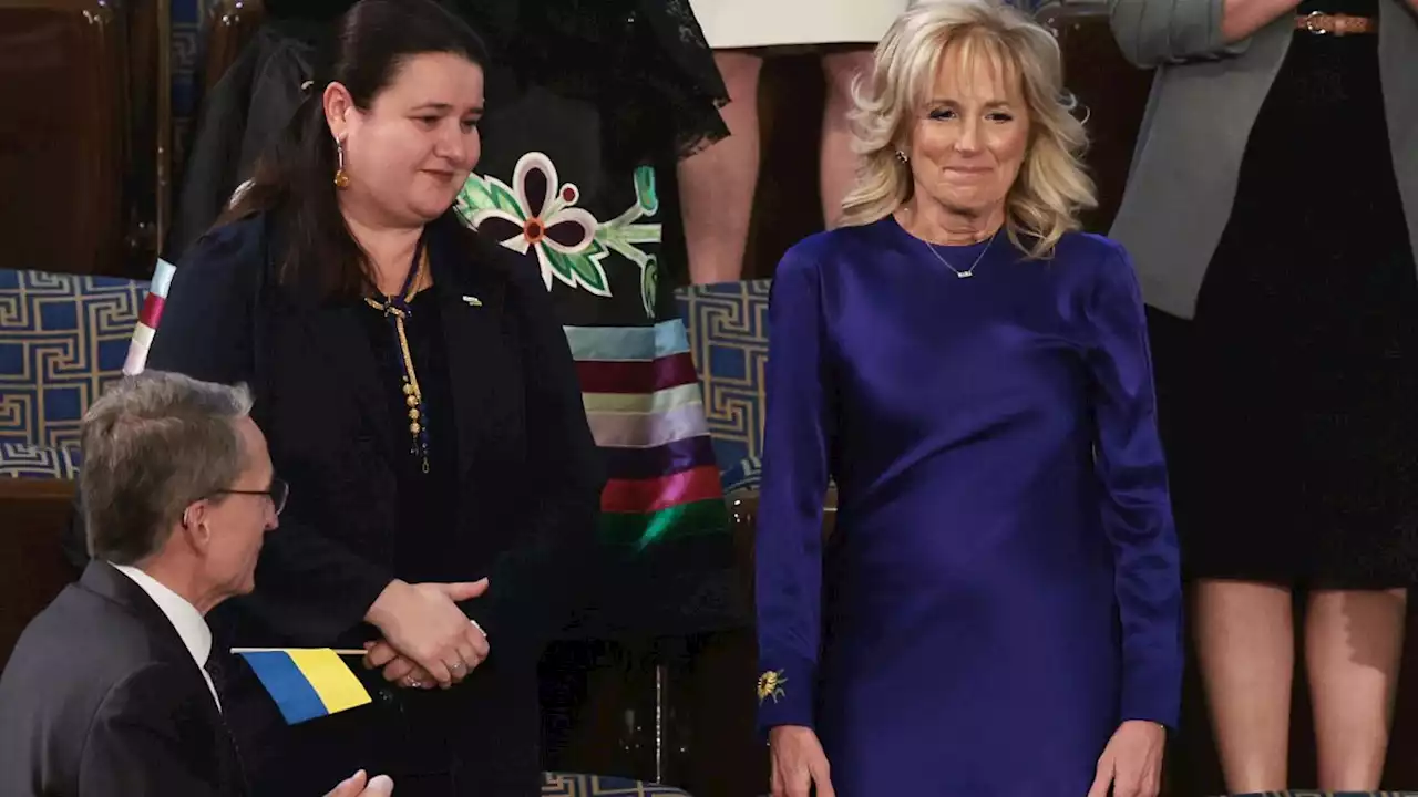 Jill Biden Wears Blue to Support Ukraine at State of the Union