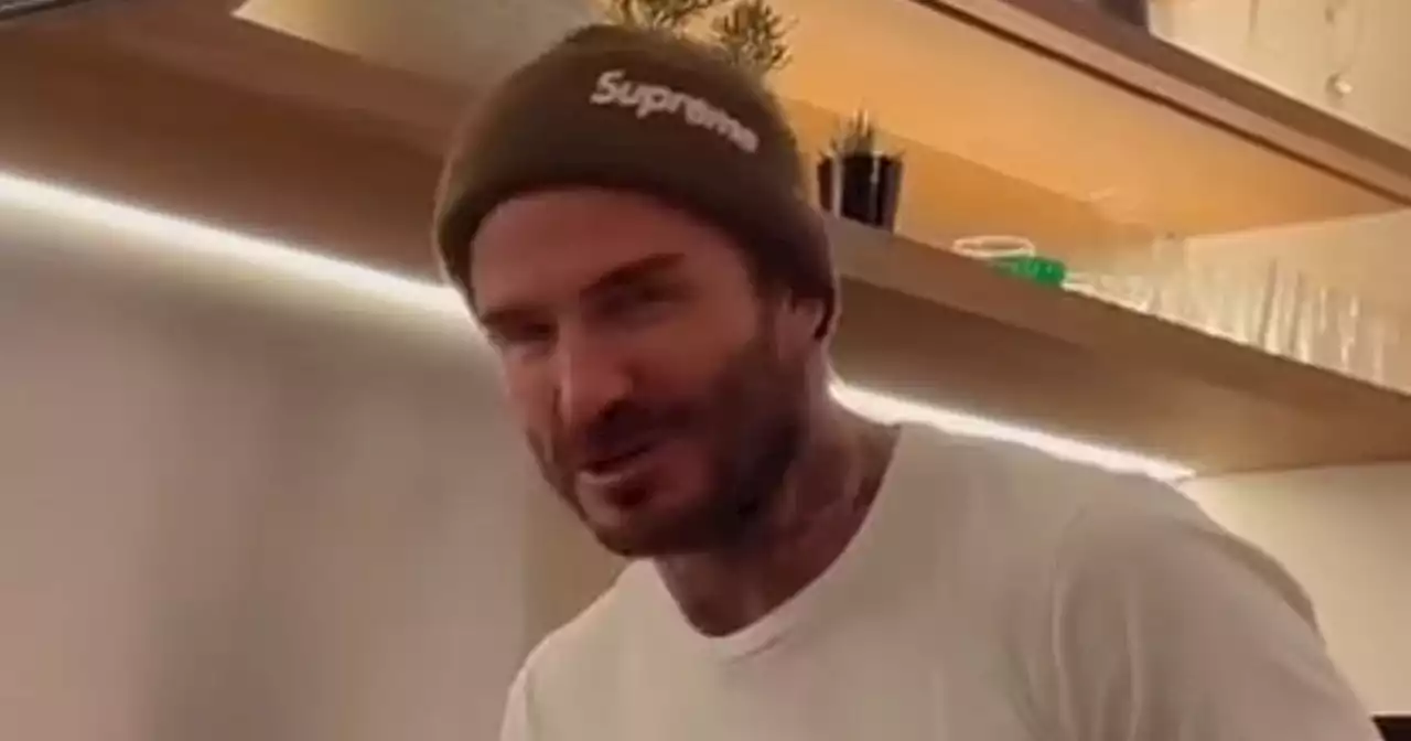 David Beckham flips pancakes with his daughter as they celebrate Shrove Tuesday