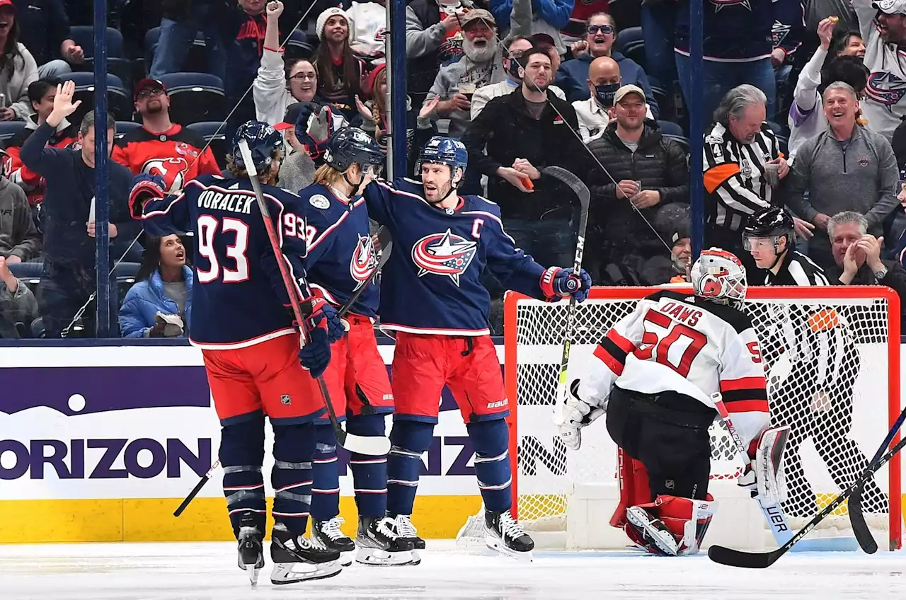 Devils waste early Jack Hughes goal, blow lead in loss to Blue Jackets