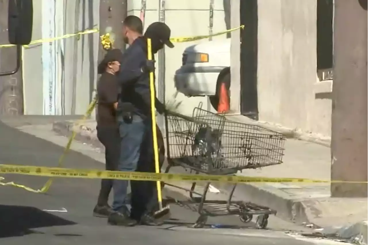 Los Angeles police investigating dead body found on fire in shopping cart