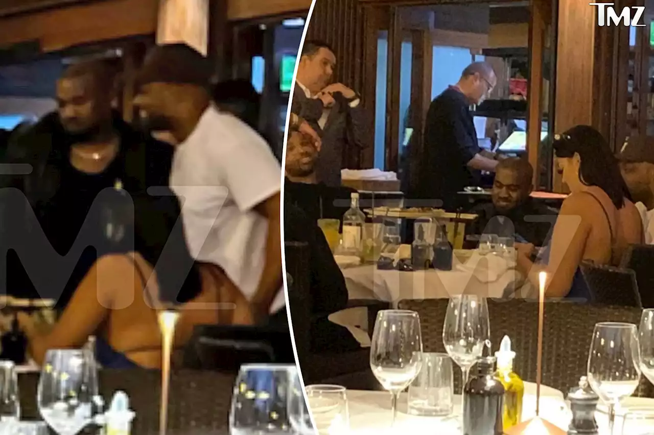 Kanye West and Tristan Thompson grab dinner in Miami