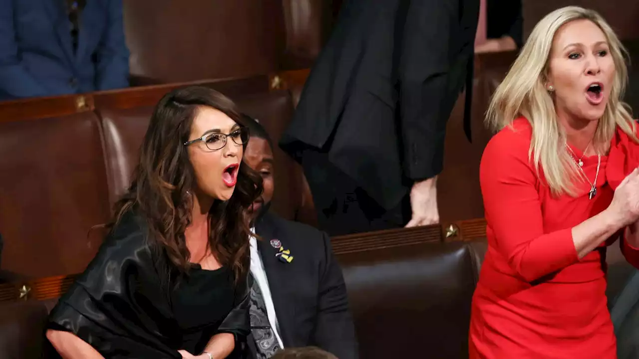 Lauren Boebert and Marjorie Taylor Greene heckle Biden during State of the Union