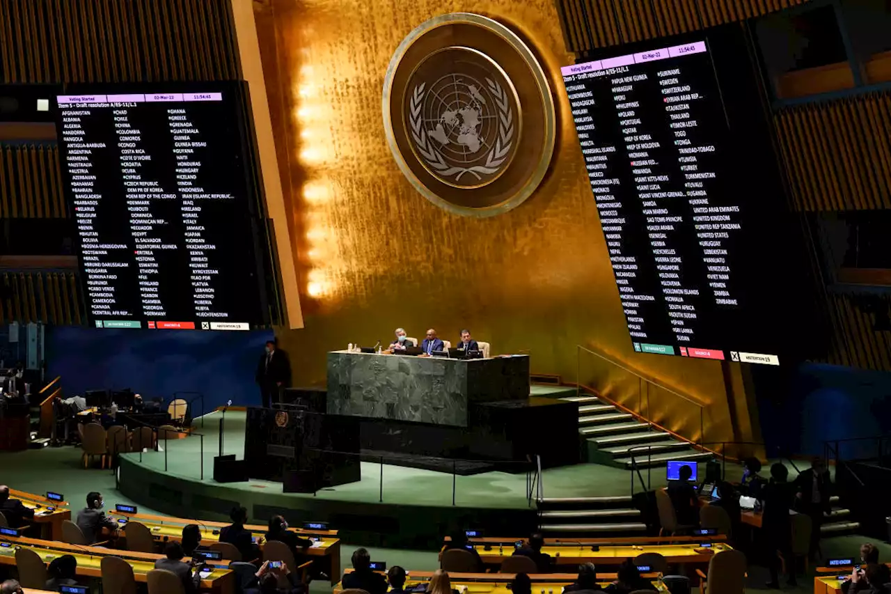 UN Assembly votes to demand that Russia stop war in Ukraine