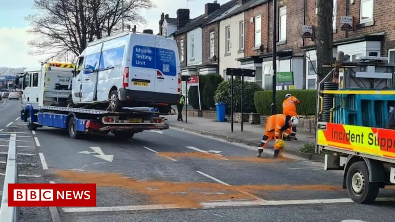 Sheffield boy steals Covid van then crashes it into car