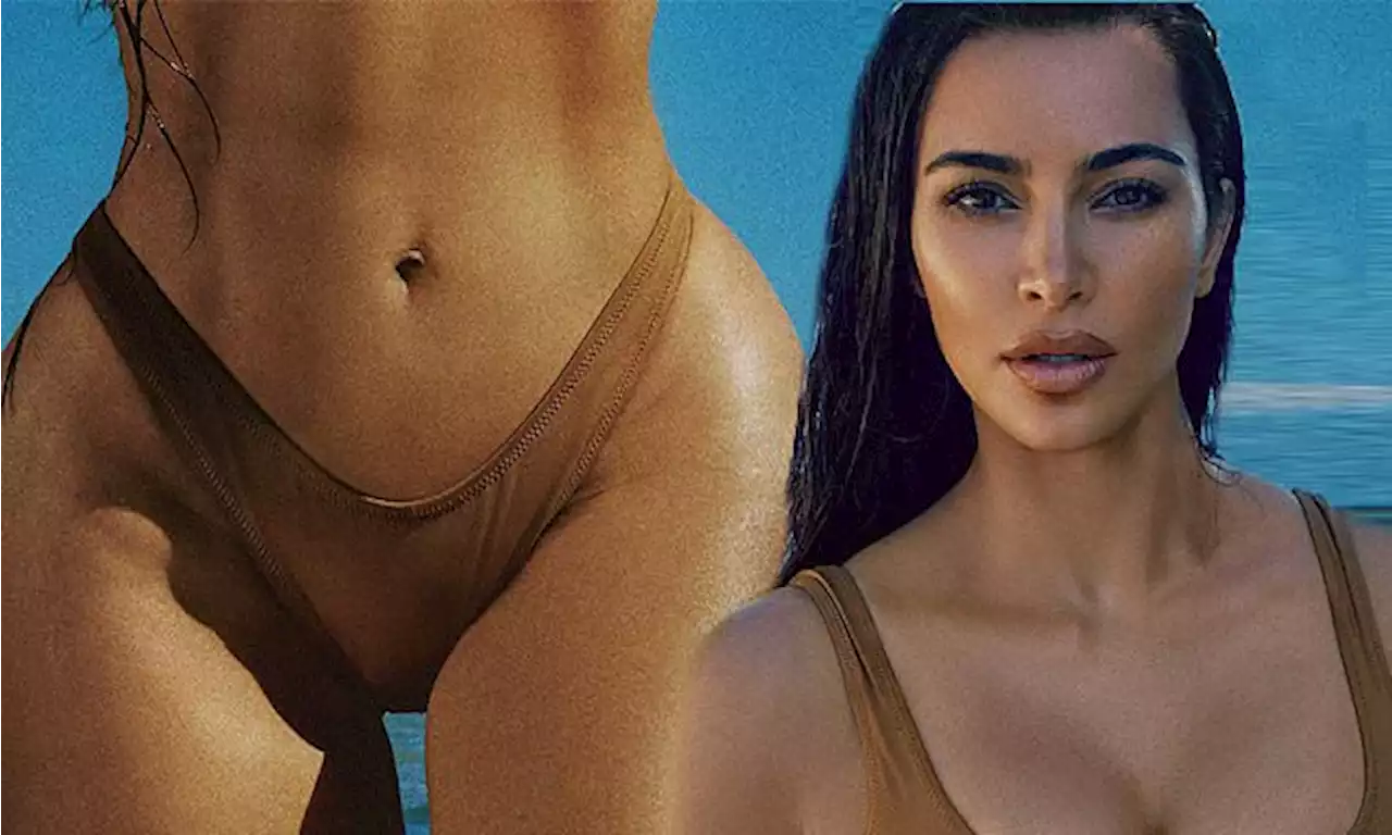 Kim Kardashian shows off SKIMS Swim pieces as she promotes collection