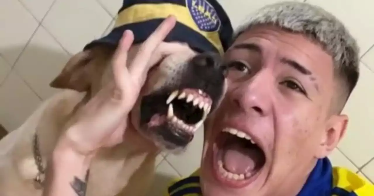 Video viral: el increíble Tik Tok de un fanático de Boca con su perro cantando