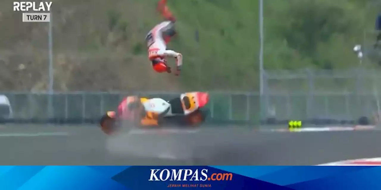 Terjatuh Saat Pemanasan, Marc Marquez Dievakuasi ke RS Menggunakan Helikopter