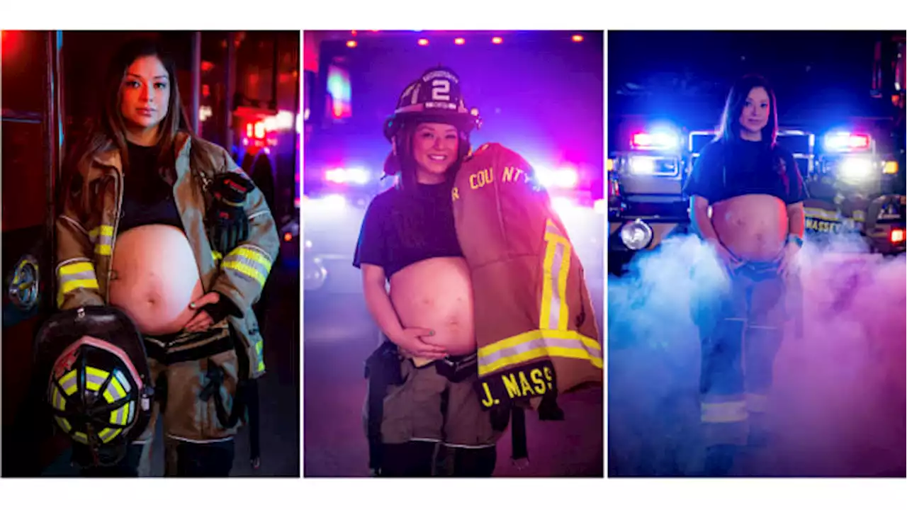 Bexar County firefighter models beauty and strength in nontraditional maternity photos