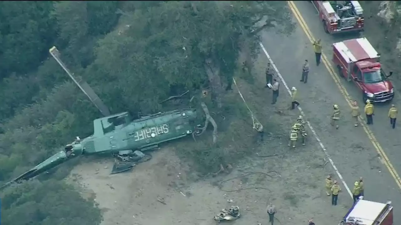 Los Angeles Sheriff's helicopter crashes near San Gabriel Dam