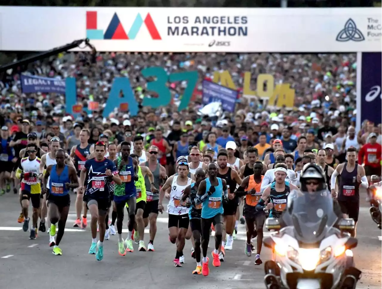 LA Marathon: John Korir repeats as winner in men’s marathon; Delvine Meringor wins women’s race